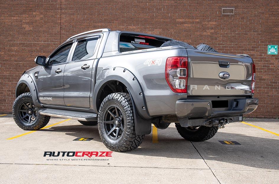 FORD RANGER AVALANCHE MATTE BLACK MILLED FONT